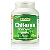 Greenfood Chitosan, 400 mg, hochdosiert, 120 Kapseln - gut für den...