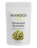 Mandoi Edamame Bohnen 200g, geröstet und gesalzen, 43% Protein, leckerer Snack...