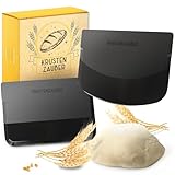 KRUSTENZAUBER Teigschaber Set 2 Stück - Praktische Teigkarte zum Brot Formen -...