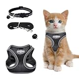 katzengeschirr mit Leine Ausbruchsicher,Verstellbares Katzen...