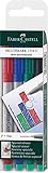 Faber Castell 151404 - Marker Multimark, non-permanent, Stärke F, 4 Stück im...