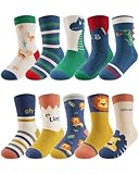Kyopp 10 Paar Socken Kinder Jungen 25-28 Funny Socken Blau Lustig Animals Cotton...