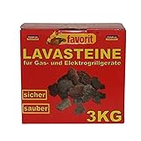 Favorit 3050 Lavasteine für Gas-/Elektrogrill 3 kg; Praktischer Nachfüllpack...