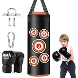 Hängend Boxsack Set für Kinder, Junior 60cm Unbefüllt Hängeset mit...