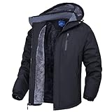 Rapoo Winterjacke Herren Skijacke mit Kapuze Warme Fleecejacke Jacke...