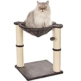 Amazon Basics – Katzen-Kratzbaum mit Haus, Hängematte, Bett und Kratzstamm,...