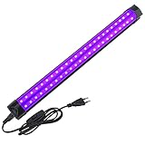 BOSITE 10W Schwarzlicht Röhre,Schwarzlicht UV LED Lamp Bar 395nm mit Schalter...