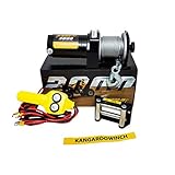 KANGAROO WINCH Robuste Elektrische Seilwinde 12V mit 2000 lbs Zugkraft - Ideal...