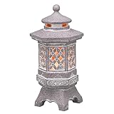 TERESA'S COLLECTIONS Gartendeko für Draußen Japanische Steinlaterne Pagode...