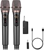 ALPOWL Kabelloses Mikrofon, Professionelles kabelloses Dual-Mikrofon, kabelloses...