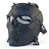 WISEONUS Airsoft Tactical Skull Maske Schutzausrüstung Vollgesichtsmaske Grau...