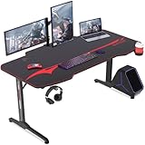 Homall Gaming Tisch 160 cm Gaming Schreibtisch Gamer Computertisch Ergonomischer...