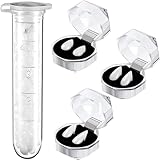 ADELGO 4 Stücke Vampir Fangs Kit, 3 Größen Vampire Zähne mit 1 Rohr Zähne...