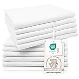 ZOLLNER 10er Set Musselin Spucktücher in 80x80 cm aus Baumwolle -...