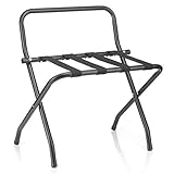 CARO-Möbel Kofferständer Suite mit Wandschutz Kofferbock Kofferablage, Metall...