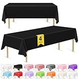 Bouiexye 4 Stück Einweg Tischdecken 137 x 274 cm Tischdecke aus Kunststoff...