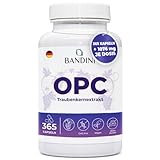 Bandini® OPC Traubenkernextrakt 365 Kapseln | 1076mg je dosis | Höchster OPC...