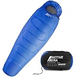 Active Era Mumienschlafsack – Schlafsack Winter und Sommer, -10°C bis 10°C -...