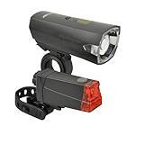 FISCHER Batterie LED-Beleuchtungs-Set, 12 Lux Frontlicht, LED Rücklicht, 50.000...