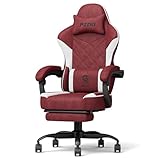 PZDO Gamer Stuhl Ergonomischer Gaming Stuhl mit Fußstütze, Gaming Sessel,...