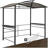tectake® Outdoor Grillpavillon, Überdachung für Grill, Metall Pavillon für...