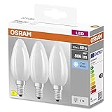 OSRAM Star Filament-Lampe für E14-Sockel, mattes Glas ,Kaltweiß (4000K), 806...