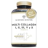 Multi Kollagen Kapseln Hochdosiert 1650mg Angereichert mit Vitamin C....