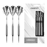 Champify® Messing Darts Set “Blizzard” mit 18g Barrel und Stahlspitze | 3...