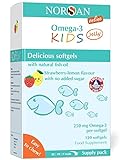 NORSAN Omega 3 KIDS Jelly 120 hochdosiert/Omega 3 für Kinder 1.000mg pro...