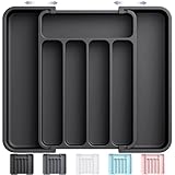 Aujen Besteckkasten für Schubladen -Abnehmbar Besteckeinsatz für Schubladen,...