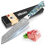 Home Safety Damastmesser Kiritsuke Kochmesser mit extrem Scharf 19 cm Klinge aus...