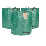 DIVID® Gartensäcke mit Trageschlaufen |Gartensack 3x 272L Set Laubsack...