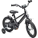 Bachtenkirch Qualitäts Kinderfahrrad 14 Zoll Matt Schwarz Junge Kinderrad...