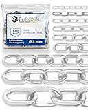 200cm = 2 meter 3mm starke Gliederkette Meterware V4A Ankerkette kurzgliedrig am...