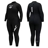 Owntop Neoprenanzug Übergrößen Herren Damen, 3/2mm Neopren Rückenreißer...