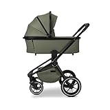 MOON Resea+ moss, Kombi-Kinderwagen Edition+, mit Wanne und Sportwagen Sitz, bis...