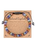 GEHECRST 7 Chakra Armband Edelstein Armbänder Natürliche Chakra Steine Yoga...