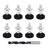Panexf Verstellschraube 8 Stück Möbelfüße Verstellbar Metall M8 x 30 mm...