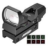 AOMEKIE Red Dot Visier Airsoft mit 20mm/22mm Schiene Leuchtpunktvisier...