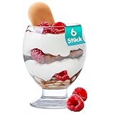 KONZEPT Eisschalen 280 ml, 6er Set Dessertgläser Glas, Eisbecher ideal für...