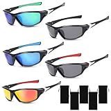 Utensilsto 5 Paar Sonnenbrille Herren Sport Sonnenbrille UV 400 Polarisierte...