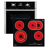 Autarkes Herdset: 60cm Einbaubackofen BO8805SS + 59cm Kochfeld CH5901RL | Grill...