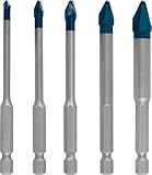 Bosch 5x EXPERT HEX-9 Hard Ceramic Bohrer Set (für Harte Fliesen, Weiche...