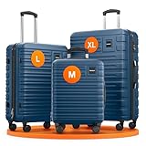 Travely Polycarbonat Koffer Set 77cm, 67cm, Handgepäck Koffer in einem Set,...