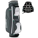 COSTWAY Golfbag, leichtes Golf Cart Bag, mit Regenhaube, 14er Einteilung von...