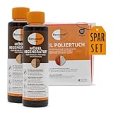Renuwell Möbel-Regenerator (2x 500 ml) & Poliertuch Spar-Set - Perfekte...