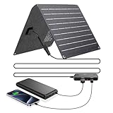 Ecosonique 10W/12W Solar Ladegerät für Handy, Zwei Ports (USB A/USB C) mit...