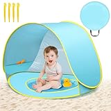 GQBVPN Strandmuschel Pop Up, Automatisches Tragbares Strandzelt mit UV-Schutz...