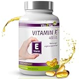 Vita2You Vitamin E 400 IE - 240 Softgel Kapseln - 416mg Vit E - Hochdosiert - 8...