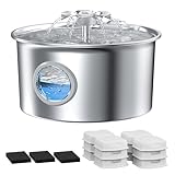 Katzenbrunnen für Katzen Edelstahl Katzentrinkbrunnen: 2.6L Katzenbrunnen für...